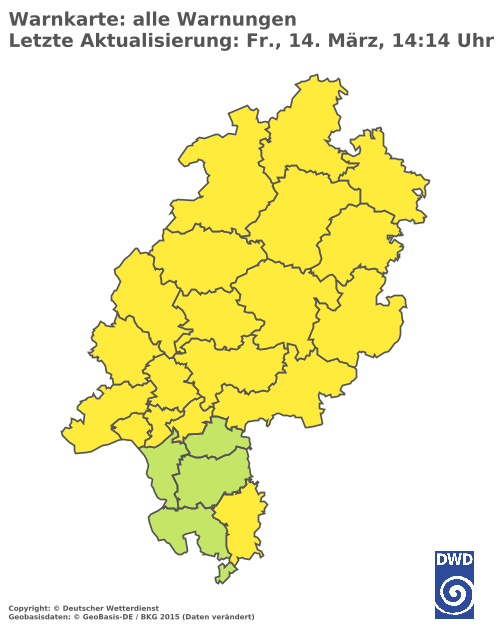 Aktuelle Wetterwarnungen für  Main-Taunus-Kreis